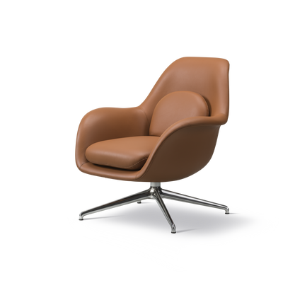 Swoon Lounge Swivel Chair - Petit - Leather Shell - OUTLET