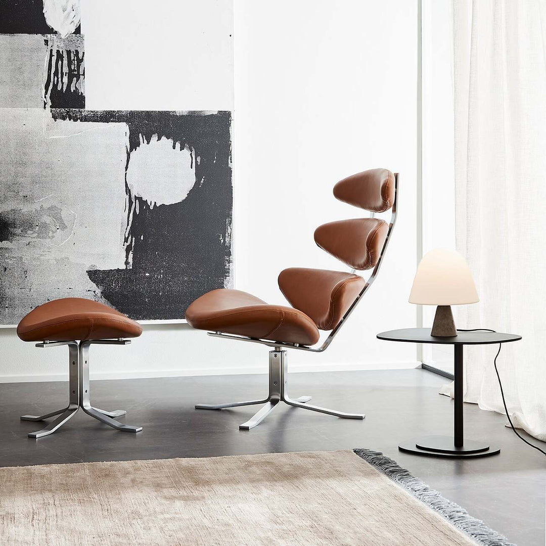 ナガノインテリア　CORONA armchair コロナ アームチェア (背もたれ木タイプ / レザー) | ナガノ