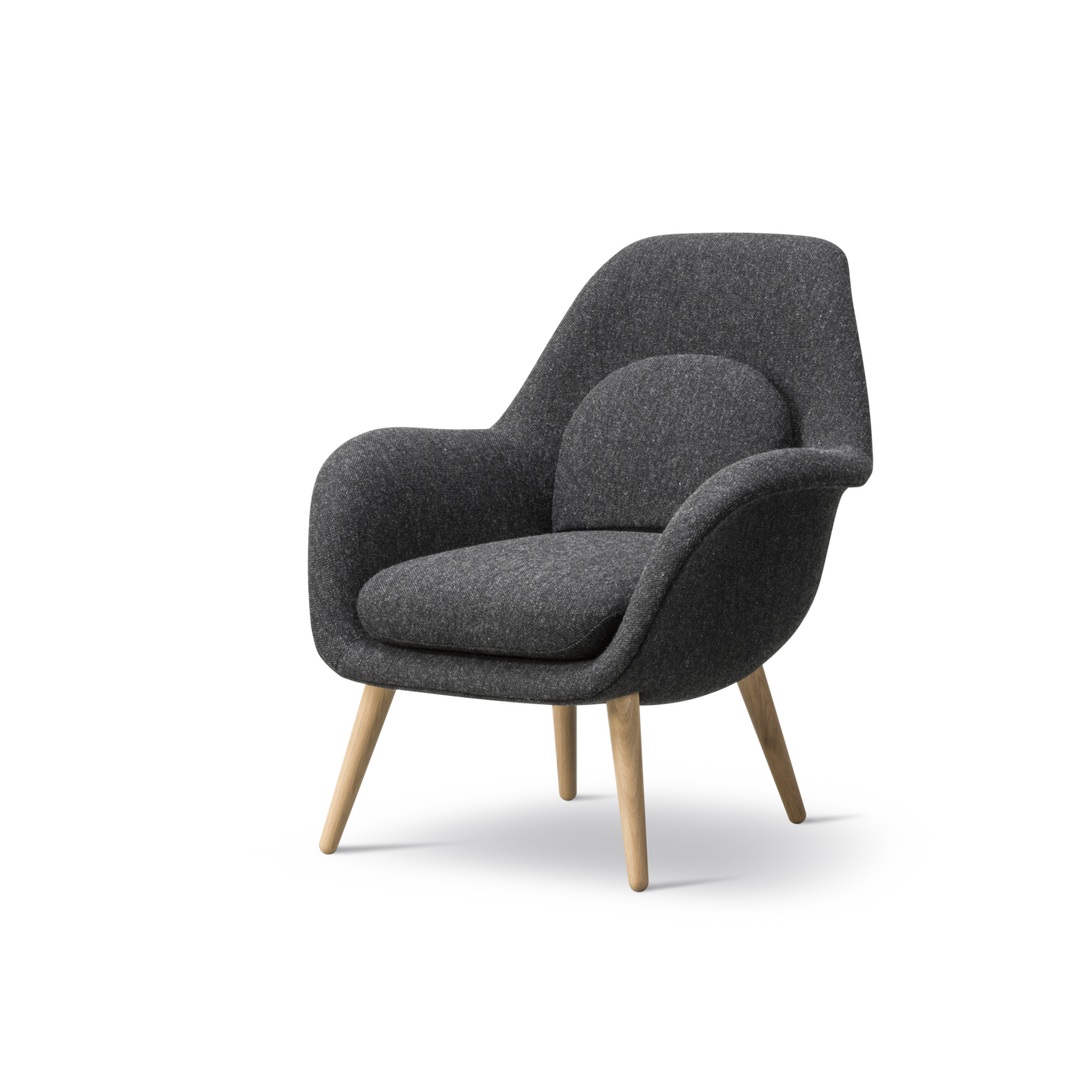 Swoon Lounge Chair Petit Fabric Shell Anthom Design House